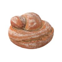 Food Bread Round Retopo 3D Scan